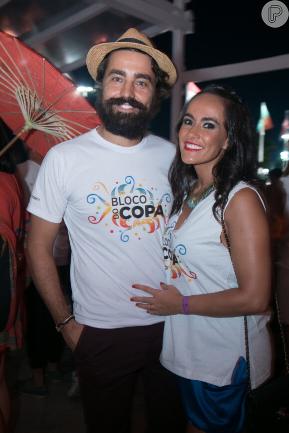 Francisca e Ricardo Pereira também marcaram presença do Bloco do Copa
