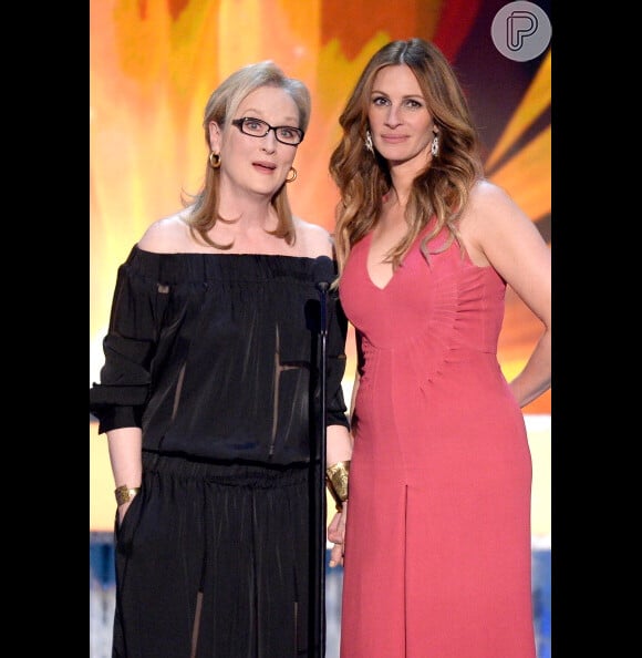 Julia Roberts se prepara para cerimônia de entrega do Oscar 2014 em março; atriz concorre ao prêmio de coadjuvante por 'Álbum de Família', mesmo filme que indicou Meryl Streep ao posto de melhor atriz