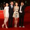 Scarlett Johansson, Joauqin Phoenix, Rooney Mara e o diretor Spike Jonze posam para fotos do Festival de Cinema de Roma, realizado em 2013