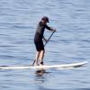 Marcelo Serrado praticou stand up paddle na praia do Arpoador, na Zona Sul do Rio de Janeiro, nesta quarta-feira, 12 de fevereiro de 2014