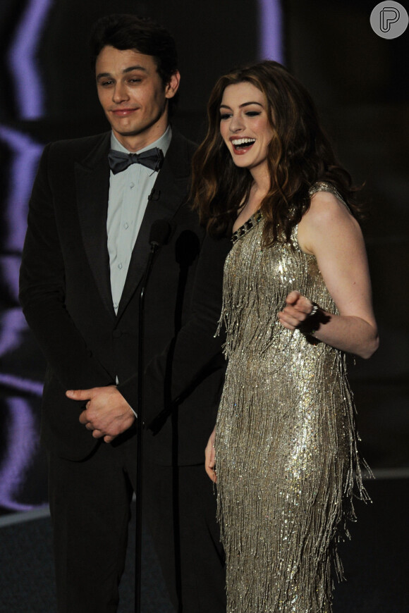 Anne Hathaway já apresentou o Oscar em 2011, ao lado de James Franco