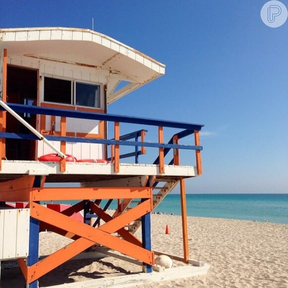 Cássio Reis exibe foto da praia em Miami, nos Estados Unidos