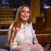 Lindsay Lohan no programa 'The Tonight Show', em 6 de março de 2014