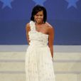 Michelle Obama vestiu um longo do estilista Jason Wu em evento no Mid-Atlantic Inaugural Ball, em 2009