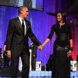Para o jantar anual da premiação Phoenix do Congresso Black Caucus Foundation, Michelle Obama escolheu um longo preto