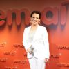 Looks dos famosos na festa 'Vem aí', da TV Globo: Ana Beatriz Nogueira optou por um visual clean e branco