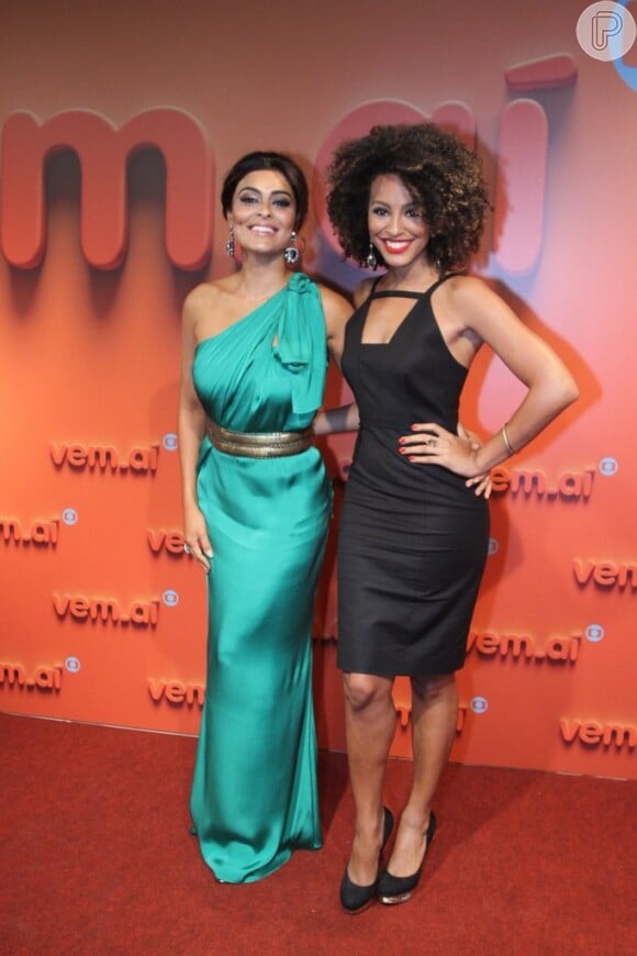 Looks dos famosos na festa 'Vem aí', da TV Globo: Juliana Paes de vestido Lanvin e Sheron menezzes apostou num pretinho