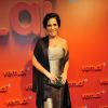 Looks dos famosos na festa 'Vem aí', da TV Globo: Gloria Pires prestigiou o evento com um vestido elegante em tom de ouro velho