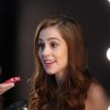 Sophia Abrahão conversa com a imprensa nos bastidores do Fashion Rio