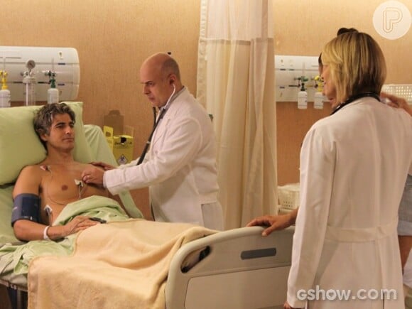 Cadu (Reynaldo Giannecchini) se interna para receber o transplante de coração, na novela 'Em Família'