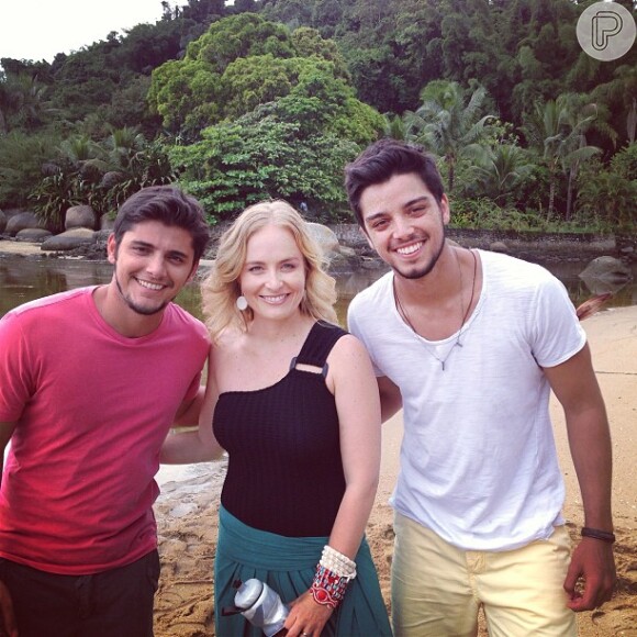 Angélica está de volta ao trabalho e recebe os irmãos Bruno Gissoni e Rodrigo Simas em Paraty