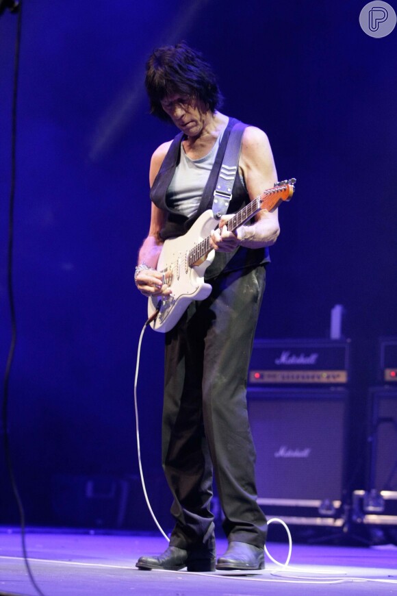 Guitarrista Jeff Beck, considerado um dos melhores do mundo, se apresenta no festival Best of Blues, em São Paulo
