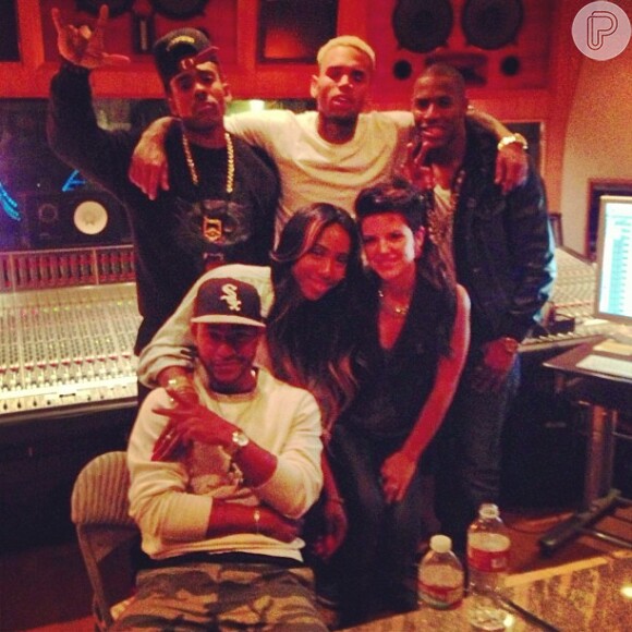 Chris Brown postou esta foto em sua conta do Instagram após se envolver em uma briga com o cantor Frank Ocean, neste domingo, 27 de janeiro de 2013