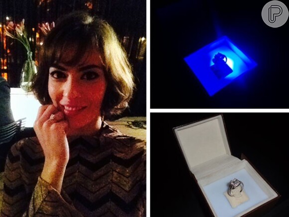 Evangelina (Bel Wilker) postou a foto do anel de noivado que ganhou de Brian (Lázaro Ramo), em 'Geração Brasil'