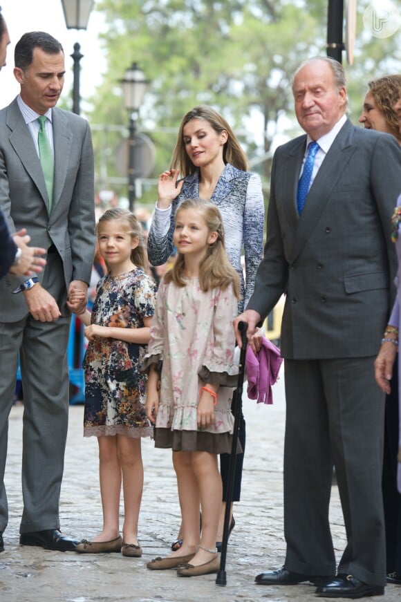Letizia Ortiz é mãe de Sofía, de 7 anos, e Leonor, de 8 anos, fruto de seu casamento com o príncipe Felipe