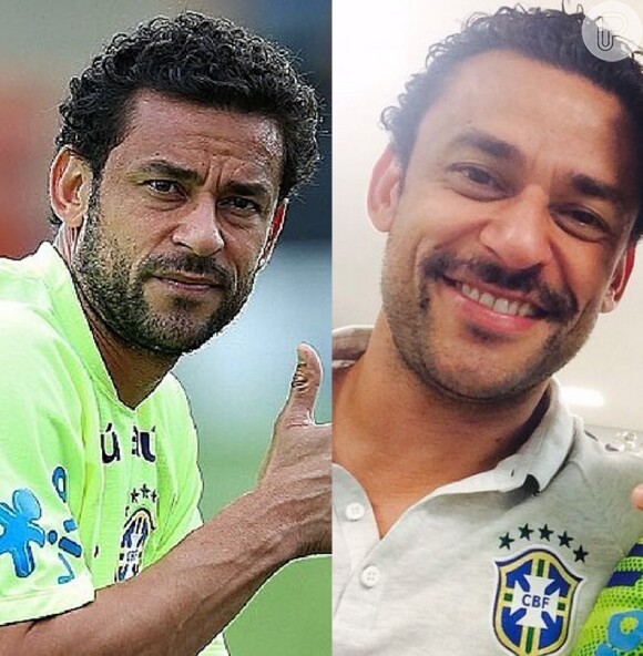 Fred adotou o famoso bigode durante a Copa do Mundo. A ideia do jogador é homenagear o pai, Juarez, e a namorada do atacante, Paula Armani, disse ao Purepeople que aprova o visual do craque