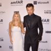 Fergie e o marido Josh Duhamel prestigiam o baile AmFar Inspiration, realizado em Nova York, nesta terça-feira 10 de junho de 2014