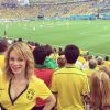 Mariana Ximenes também fez questão de torcer pelo Brasil de pertinho