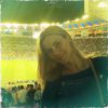 Carolina Dieckmann foi ver Messi jogar pela Argentina durante a Copa do Mundo, no estádio de Maracanã; atriz já declarou que é fã de futebol