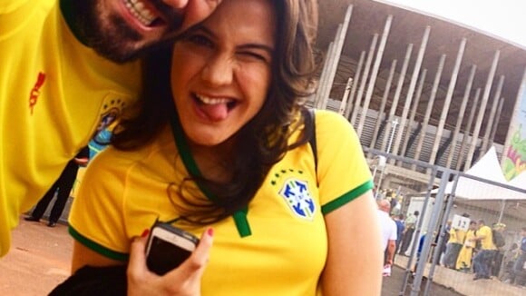 Malvino Salvador, Kyra Gracie e mais famosos vão a estádio torcer pelo Brasil