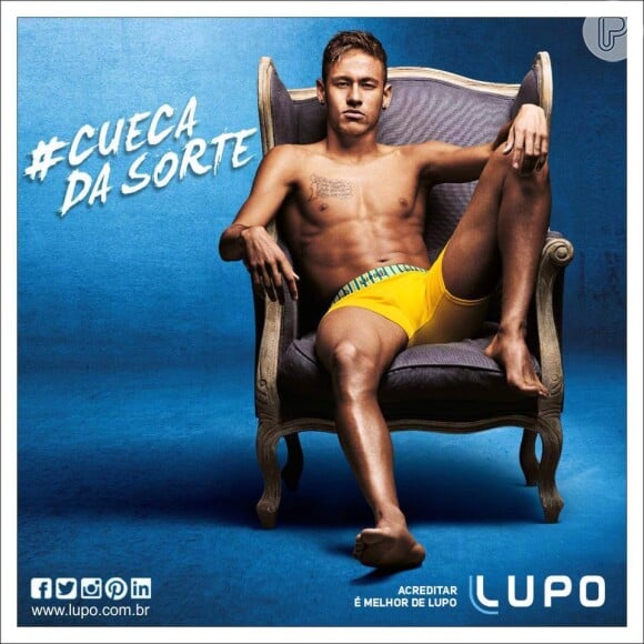 Neymar é garoto-propaganda da Lupo, concorrente da Blue Man