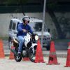 Cauã Reymond teve aula de moto em uma autoescola na tarde desta segunda-feira, 30 de junho de 2014, na Barra da Tijuca, Zona Oeste do Rio de Janeiro