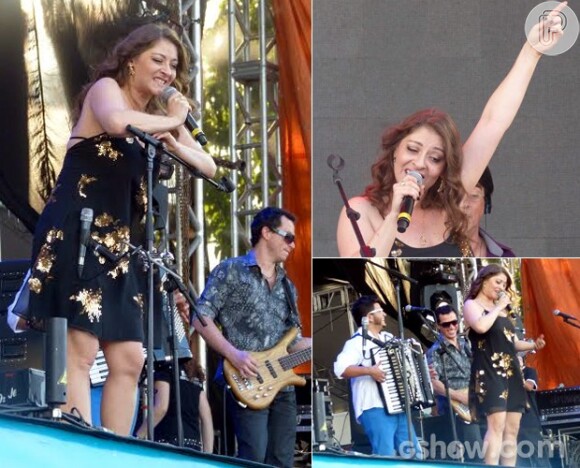 A banda Bicho de Pé cantou no show de Ivete Sangalo neste domingo, 6 de julho de 2014, na Marina da Glória, no Rio