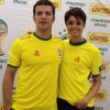 Sophie Charlotte e Daniel de Oliveira torcem juntos pelo Brasil, no Estádio do Mineirão
