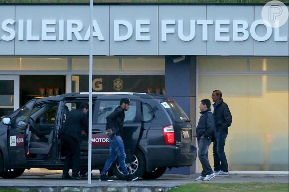Neymar chegou à Granja Comary na tarde desta quinta-feira, 10 de julho de 2014
