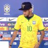 Neymar foi aplaudido pelos jornalistas presentes na coletiva