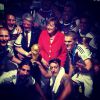 A Seleção alemã comemorou muito no vestiário do Maracanã após conquistar o título da Copa do Mundo no Brasil