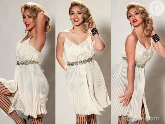 E assim, Megan (Isabelle Drummond) se transforma em uma Marilyn Monroe pra lá de moderna