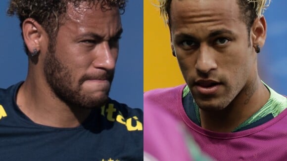 Visual novo! Neymar fica loiro antes da estreia do Brasil na Copa do Mundo.Fotos