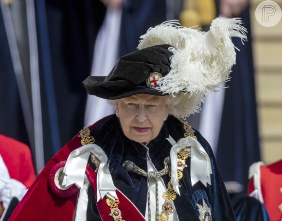 Rainha Elizabeth foi destaque na comemoração anual da Ordem da Jarreteira, na Inglaterra, nesta segunda-feira, 18 de junho de 2018