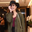 Maria Casadevall finalizou o look com chapéu para a pré-estreia do filme 'Mulheres Alteradas', no shopping Iguatemi, em São Paulo, nesta terça-feira, 19 de junho de 2018