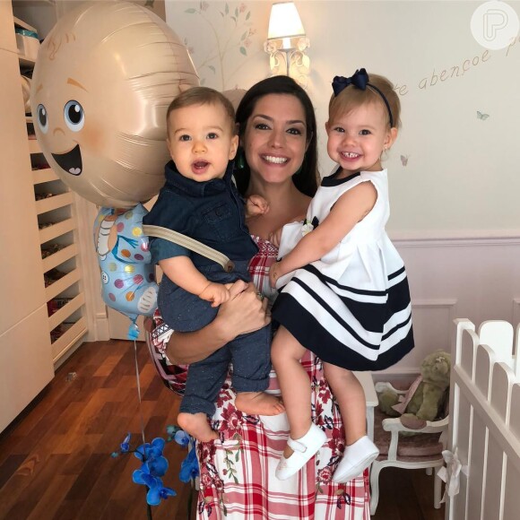Thais Fersoza mostrou um momento fofo dos filhos, Melinda e Teodoro, em seu Instagram, nesta terça-feira, 26 de junho de 2018