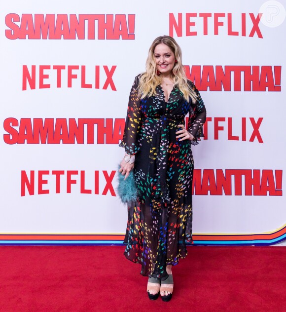 Luciana Vendramini na première da série 'Samantha!', da Netflix, no shopping JK Iguatemi, em São Paulo, na noite desta terça-feira, 26 de junho de 2018

