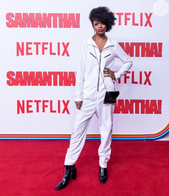 Vaneza Oliveira na première da série 'Samantha!', da Netflix, no shopping JK Iguatemi, em São Paulo, na noite desta terça-feira, 26 de junho de 2018
