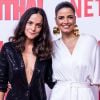 Alice Braga e Emanuelle Araújo na première da série 'Samantha!', da Netflix, no shopping JK Iguatemi, em São Paulo, na noite desta terça-feira, 26 de junho de 2018
