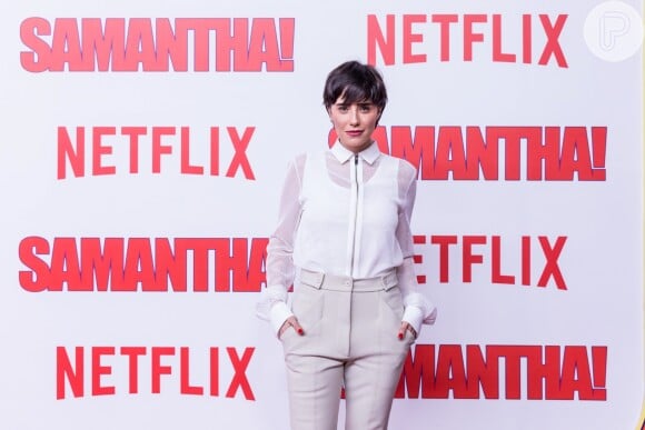Fernanda Vasconcellos na première da série 'Samantha!', da Netflix, no shopping JK Iguatemi, em São Paulo, na noite desta terça-feira, 26 de junho de 2018