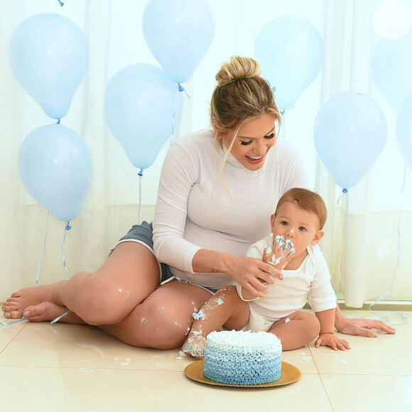 Andressa Suita celebrou 1 ano do filho, Gabriel, nesta quinta-feira, 28 de junho de 2018