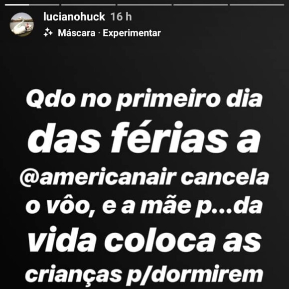 Luciano Huck conta que Angélica ficou irritada com demora