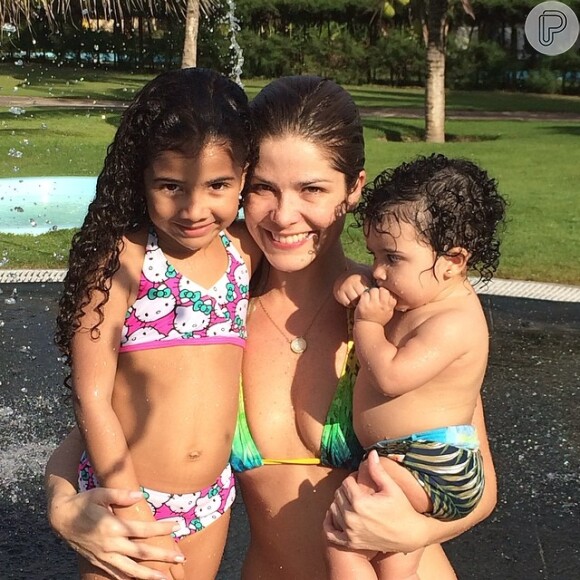 Samara Felippo é mãe de Alicia, de 5 anos, e Lara, de 1