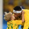 Neymar foi visitado pelo filho, Davi Lucca, na concentração da seleção, neste sábado, 7 de julho de 2018