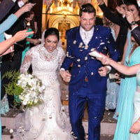 Amanda Djehdian e o empresário Mateus Hoffman se casam em SP: 'Tudo perfeito'