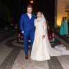 Ex-BBB Amanda Djehdian se casou com o empresário Mateus Hoffmann na Igreja Apostólica Armênia São Jorge, em São Paulo, na noite deste sábado, 14 de julho de 2018