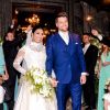 Ex-BBB Amanda Djehdian se casou com o empresário Mateus Hoffmann na Igreja Apostólica Armênia São Jorge, em São Paulo, na noite deste sábado, 14 de julho de 2018