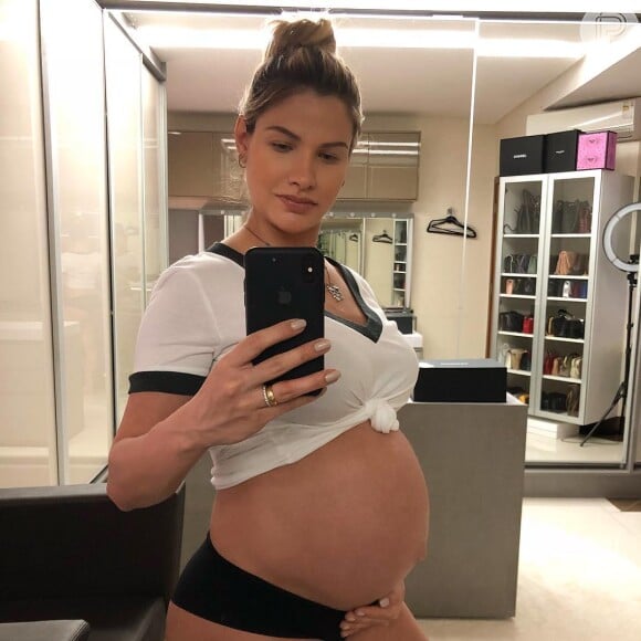 Andressa Suita está grávida de 8 meses de seu segundo filho com Gusttavo Lima