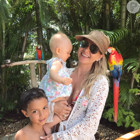 Eliana levou os filhos Manuela, de 10 meses, e Arthur, de 6 anos noivo, para curtir alguns dias de folga em Miami, nos Estados Unidos