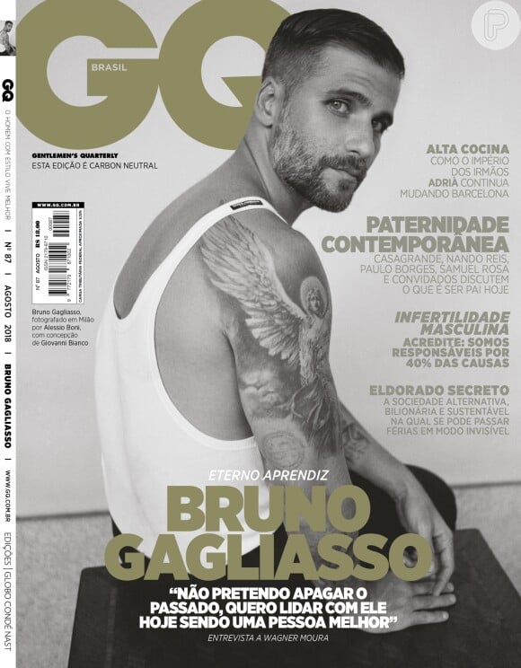 Bruno Gagliasso foi entrevistado por Wagner Moura para a revista 'GQ' de agosto